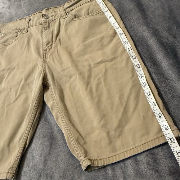 Levi’s 508 Silver Tab Denim Shorts Tan Khaki Size 30 9.5” Inseam - Picture 6 of 7